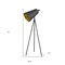 Homeroots 61 x 20.5 x 22 in. Faza 1-Light Matte Black Floor Lamp 397933 - alternate 2